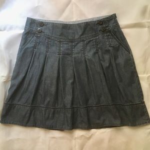 Esprit denim inverted pleat mini skirt